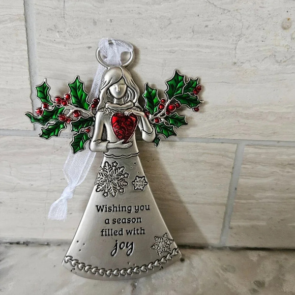 Ganz Wishing You a Season  Filled With Joy Angel Ornament - Picture 2 of 4